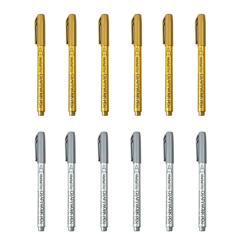 12Pcs DIY Metal Waterproof Permanent Paint Marker Pens 1.5Mm Craftwork Resin Mold Pen Art Painting Student Supplies
12Pcs DIY Metal Waterproof Permanent Paint Marker Pens 1.5Mm Craftwork Resin Mold Pen Art Painting Student Supplies