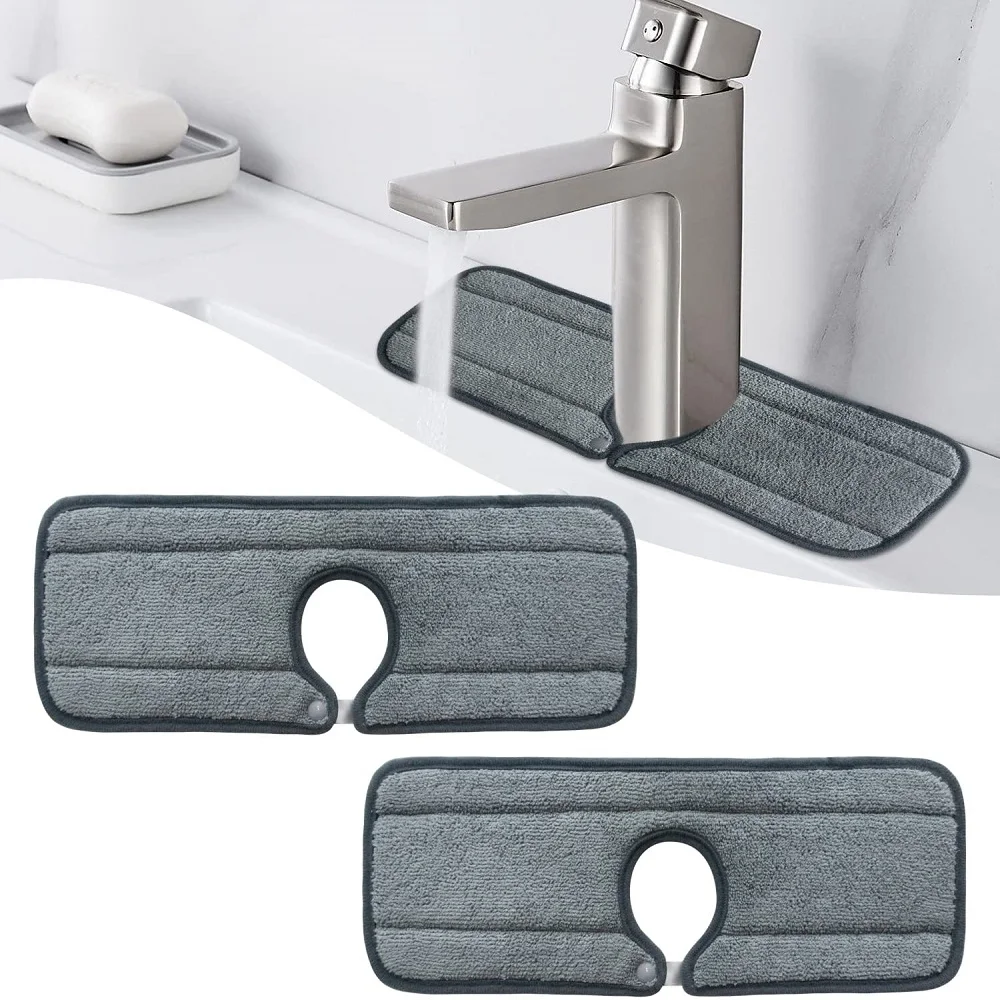 Microfiber Kitchen Faucet Sink Mat Drip and Splash Catcher with Snap Fastener, Absorbent and Reversible,38CM*13CM
Microfiber Kitchen Faucet Sink Mat Drip and Splash Catcher with Snap Fastener, Absorbent and Reversible,38CM*13CM