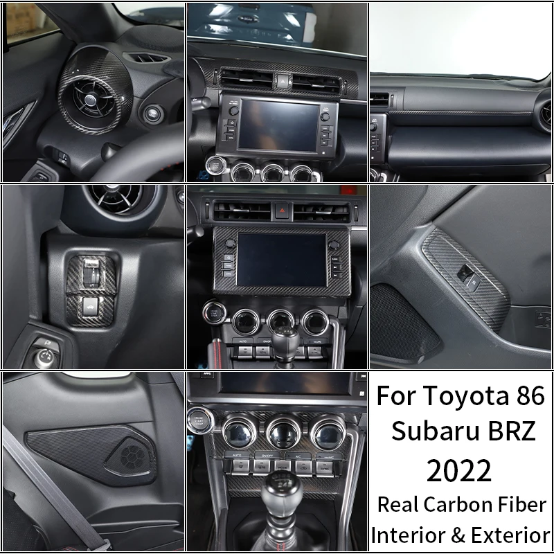 Для Toyota 86, для Subaru BRZ 2022, панель управления салона автомобиля, декоративная наклейка, аксессуары из настоящего углеродного волокна
Для Toyota 86, для Subaru BRZ 2022, панель управления салона автомобиля, декоративная наклейка, аксессуары из настоящего углеродного волокна