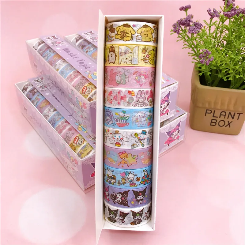 10pcs Sanrio Cartoon Hello Kitty Cute Sticker Decoration DIY Fashion Paper Tape Student Book Decoration Supplies Gift
10pcs Sanrio Cartoon Hello Kitty Cute Sticker Decoration DIY Fashion Paper Tape Student Book Decoration Supplies Gift