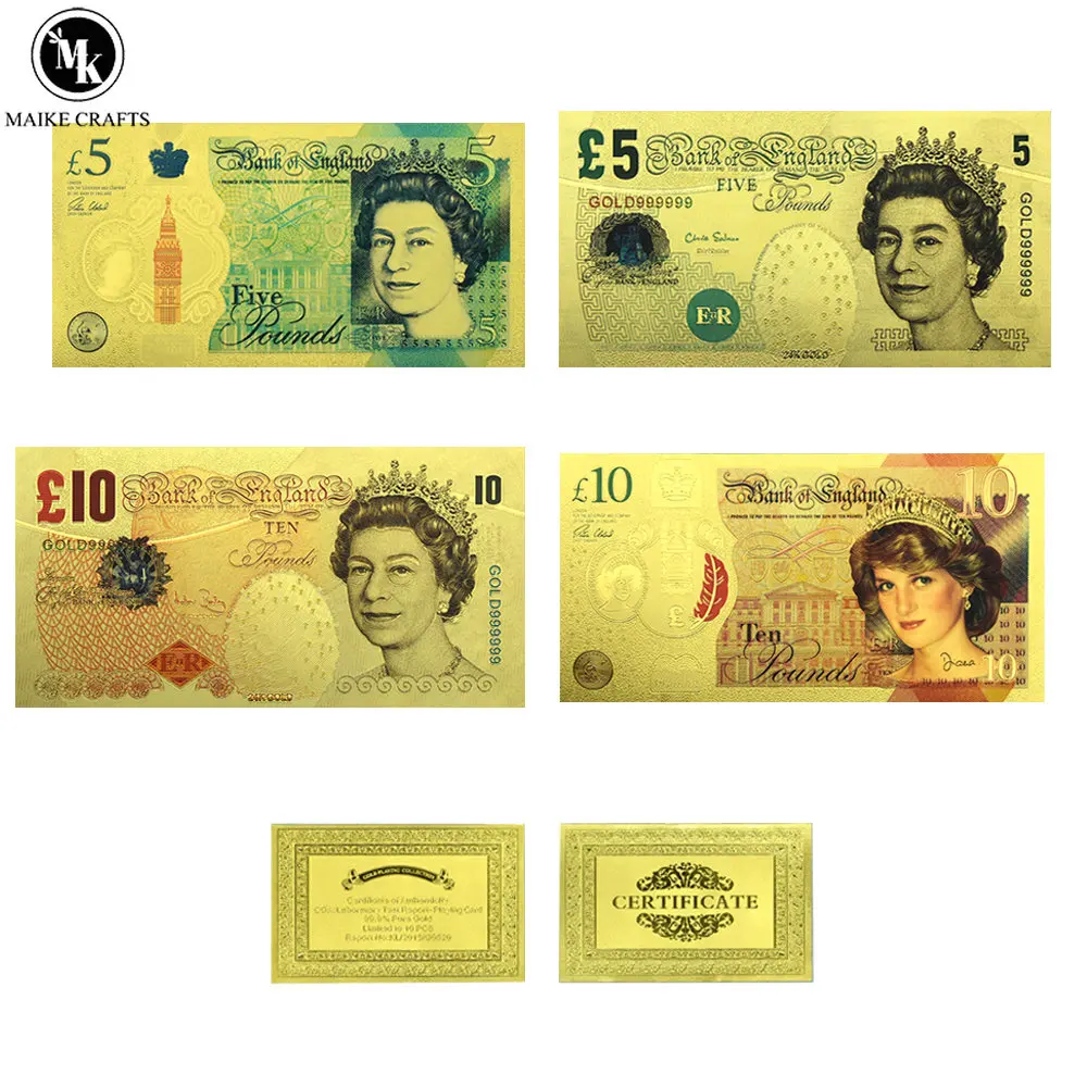 10pcs/lot Queen Elizabeth II Dollar 5/10 Gold Foil Banknote Home Decor Card Diana Memorial Banknote Collection of Festive Gifts
10pcs/lot Queen Elizabeth II Dollar 5/10 Gold Foil Banknote Home Decor Card Diana Memorial Banknote Collection of Festive Gifts