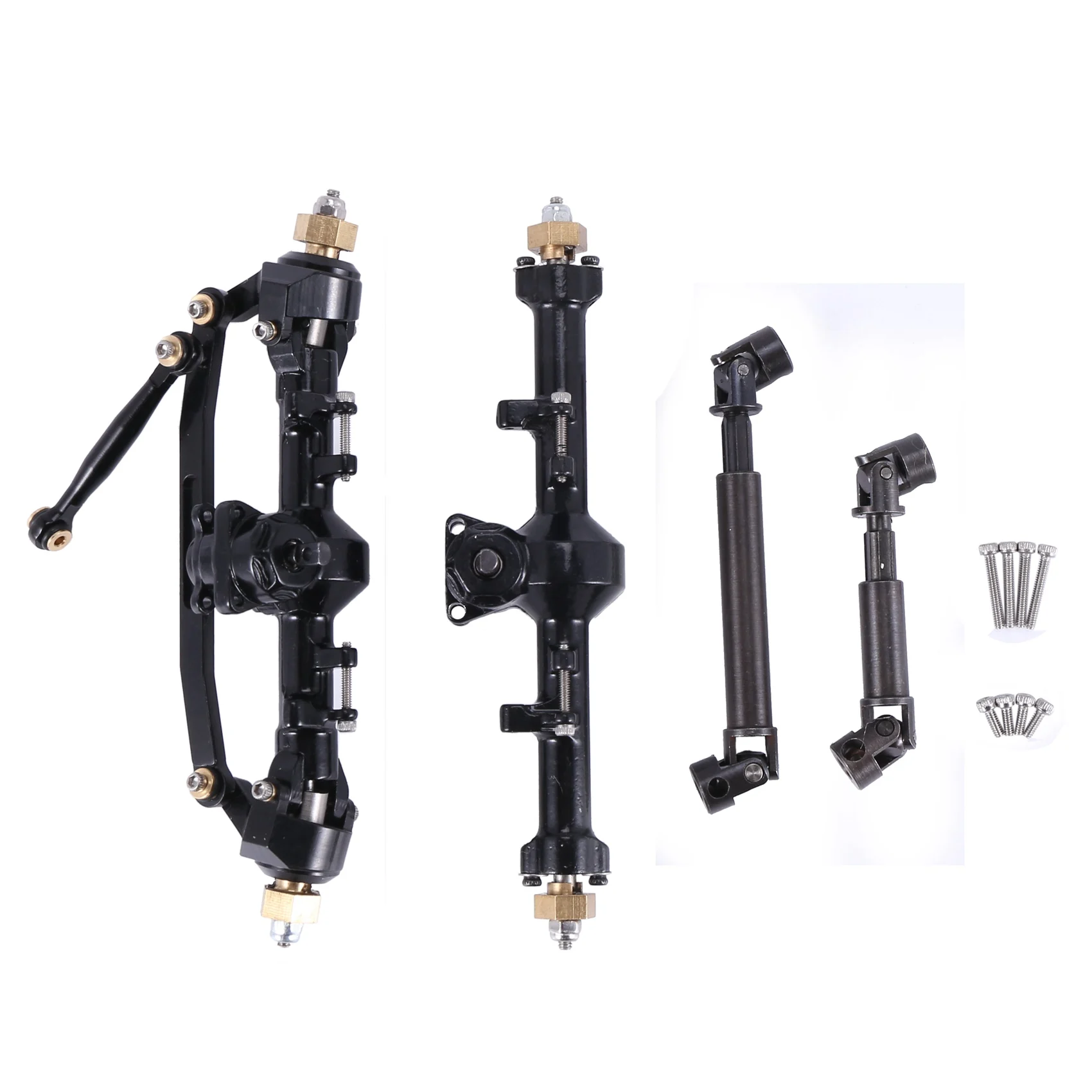 for Axial SCX24 1/24 RC Crawler Car Metal Front & Rear Axle Complete Axles with Drive Shaft Upgrade Parts Accessories,B
for Axial SCX24 1/24 RC Crawler Car Metal Front & Rear Axle Complete Axles with Drive Shaft Upgrade Parts Accessories,B