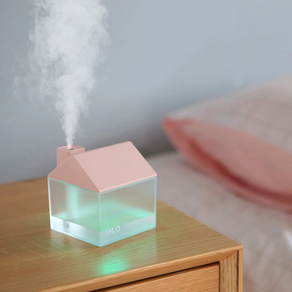Mini Air Humidifier Cartoon House Shape 250ML USB Aromatherapy Essential Oil Diffuser Atomizer with LED Night Light
Mini Air Humidifier Cartoon House Shape 250ML USB Aromatherapy Essential Oil Diffuser Atomizer with LED Night Light