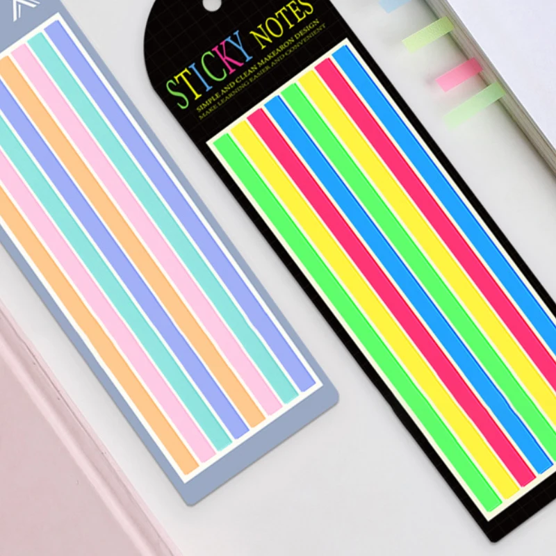 

Sticker Macaroon Color Post Note Transparent Fluorescent Tabs Flags Sticky Note Stationery Reading Aid Highlight Sti