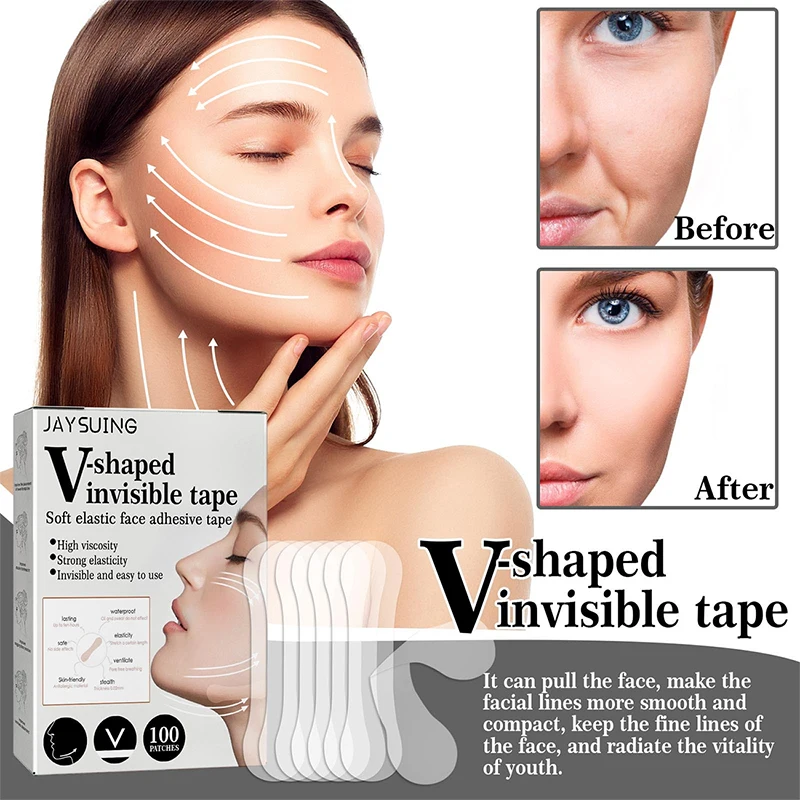 100Pcs Invisible Breathable V-Shape Thin Face Stickers Facial Line Wrinkle Sagging Skin Waterproof Tighten Chin Lifting Patch
100Pcs Invisible Breathable V-Shape Thin Face Stickers Facial Line Wrinkle Sagging Skin Waterproof Tighten Chin Lifting Patch