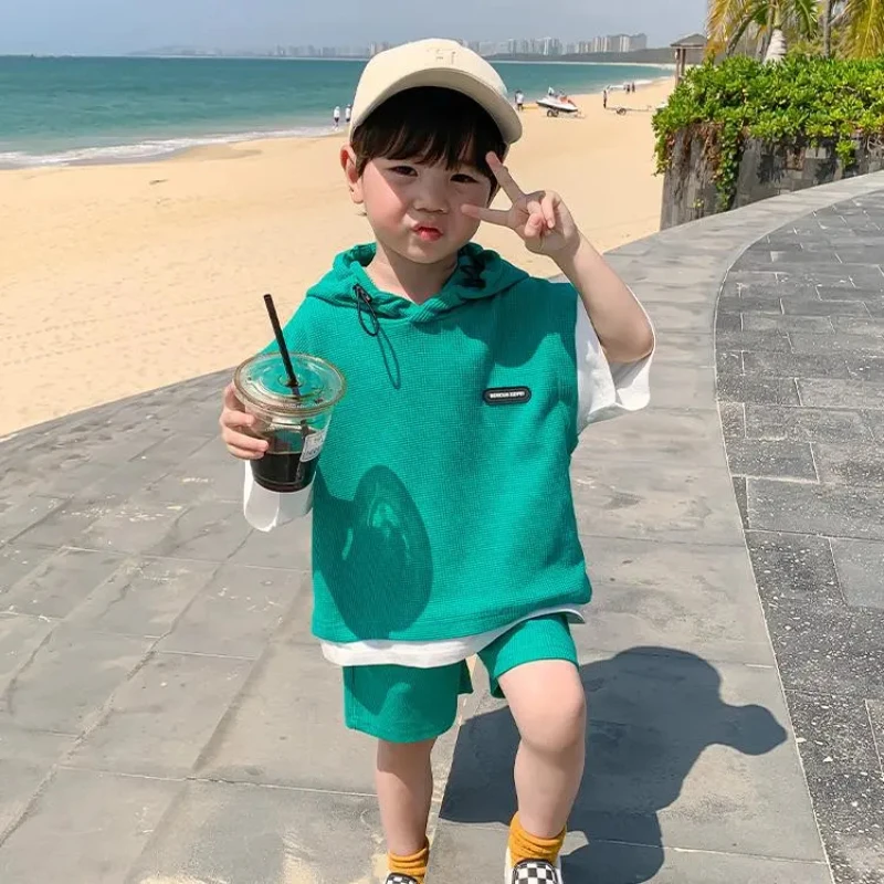 Children's Clothing Sets Kids Boys Girls Clothes Short Sleeve Hooded Shirt+Pant Kids 2Pcs Suit Cotton 2022 Summer Baby Outfit
Children's Clothing Sets Kids Boys Girls Clothes Short Sleeve Hooded Shirt+Pant Kids 2Pcs Suit Cotton 2022 Summer Baby Outfit