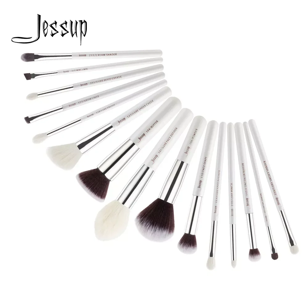 NEW2023 Brushes 15pcs Pearl White/Silver Professional Makeup Brushes Eyeshader Foundation Concealer Pencil Make up Brush Set T24
NEW2023 Brushes 15pcs Pearl White/Silver Professional Makeup Brushes Eyeshader Foundation Concealer Pencil Make up Brush Set T24