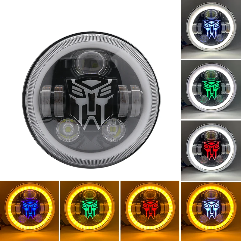 7-дюймовые светодиодные фары для мотоцикла, ультраклассические светодиодные фары RGB DRL, автомобильные фары, Мотоциклетные аксессуары для Wrangler SUV
7-дюймовые светодиодные фары для мотоцикла, ультраклассические светодиодные фары RGB DRL, автомобильные фары, Мотоциклетные аксессуары для Wrangler SUV