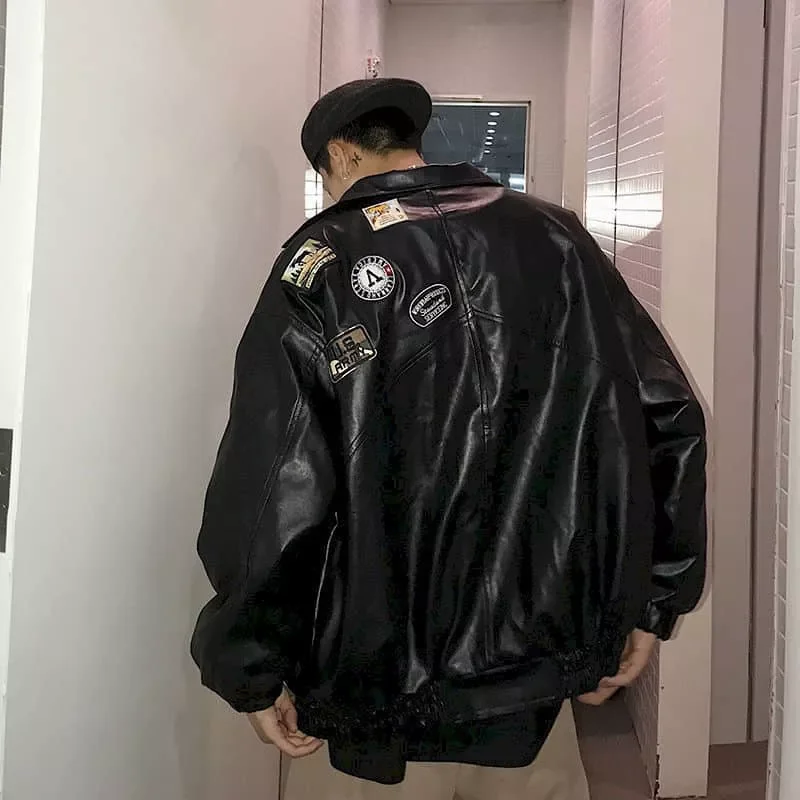 Leather jacket male handsome bomb street motorcycle clothing spring autumn loose jacket Korean baseball uniform casual jacket
Leather jacket male handsome bomb street motorcycle clothing spring autumn loose jacket Korean baseball uniform casual jacket