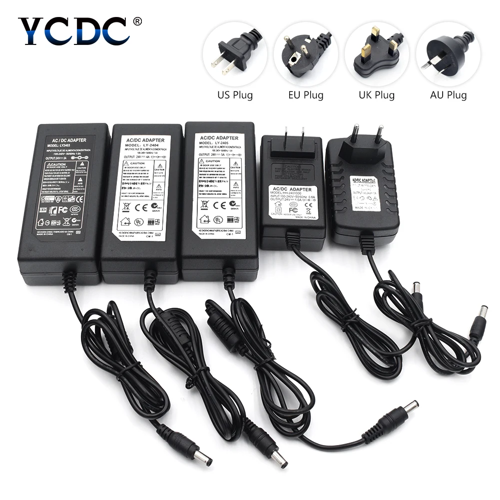 1A 2A 3A 4A 5A Power Adapter AC to DC 24V Converter Transformer For LED Strip Lighting Transformers 24 Volt Power Supply Charger
1A 2A 3A 4A 5A Power Adapter AC to DC 24V Converter Transformer For LED Strip Lighting Transformers 24 Volt Power Supply Charger