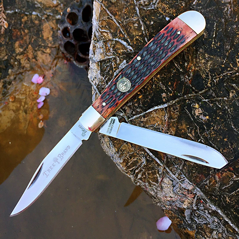 Slip Joint Bone Folding Pocket knife black and white resin handle blade Mirror Finish Outdoor Camping
Slip Joint Bone Folding Pocket knife black and white resin handle blade Mirror Finish Outdoor Camping