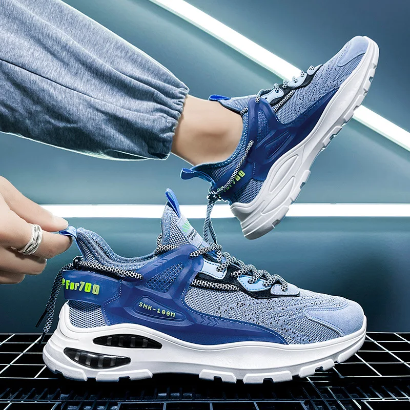 Men's Shoes 2022 Summer New Trend Sports Shoes Low Top Breathable Knit Burst Thick Soled Outdoor Running Shoe
Men's Shoes 2022 Summer New Trend Sports Shoes Low Top Breathable Knit Burst Thick Soled Outdoor Running Shoe