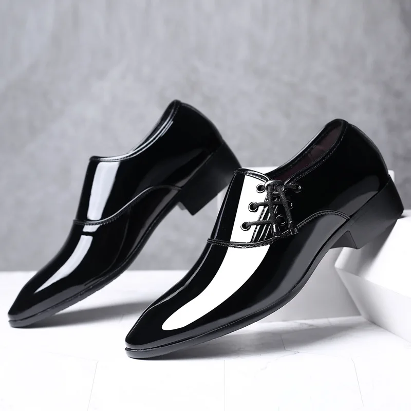 Men's Glossy Casual Wedding Shoes Men's Pointed Leather Shoes Men's Business Dress Shoes Chaussures Habillées
Men's Glossy Casual Wedding Shoes Men's Pointed Leather Shoes Men's Business Dress Shoes Chaussures Habillées