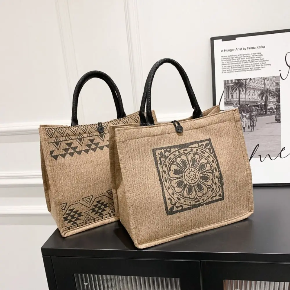 Korean Style Linen Bag Geometric Handbag Women Tote Bag Large Capacity Bag Geometric Printing Handbag Bohemian Shoulder Bag
Korean Style Linen Bag Geometric Handbag Women Tote Bag Large Capacity Bag Geometric Printing Handbag Bohemian Shoulder Bag