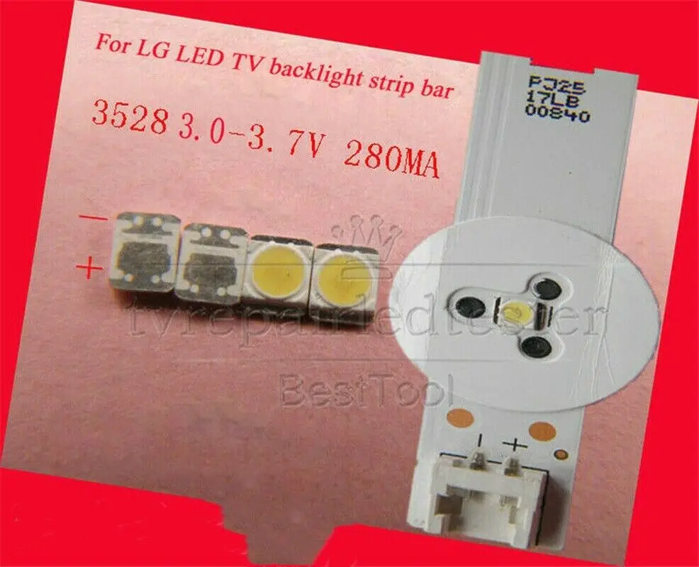 Original For LG LED TV Strip Bar Repair , 100pcs 3528 2835 3V SMD Lamp Beads led tv bar
Original For LG LED TV Strip Bar Repair , 100pcs 3528 2835 3V SMD Lamp Beads led tv bar