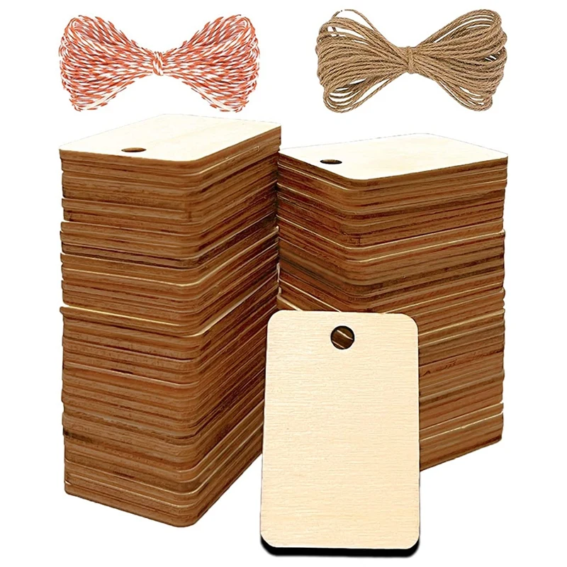 Unfinished Wood Pieces Rectangle-Shaped 120Pcs Light Wooden Natural Rustic With Hole Wooden Tags (2 Inch X 1.3 Inch)
Unfinished Wood Pieces Rectangle-Shaped 120Pcs Light Wooden Natural Rustic With Hole Wooden Tags (2 Inch X 1.3 Inch)