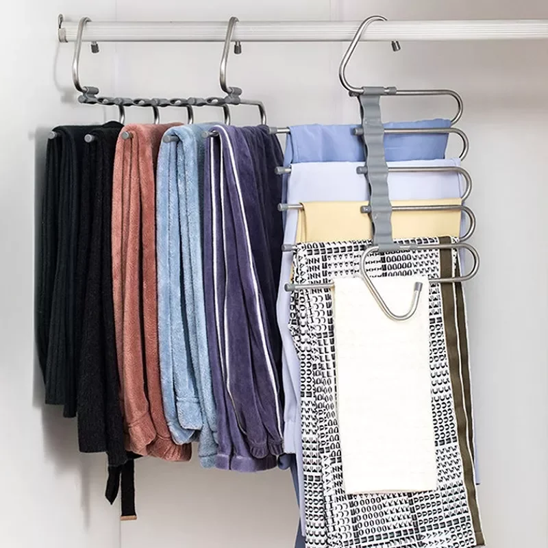 5 in 1 Pant Hanger for Clothes Organizer Multifunction Shelves Closet Storage Organizer Stainless Steel Magic Trouser Hangers
5 in 1 Pant Hanger for Clothes Organizer Multifunction Shelves Closet Storage Organizer Stainless Steel Magic Trouser Hangers