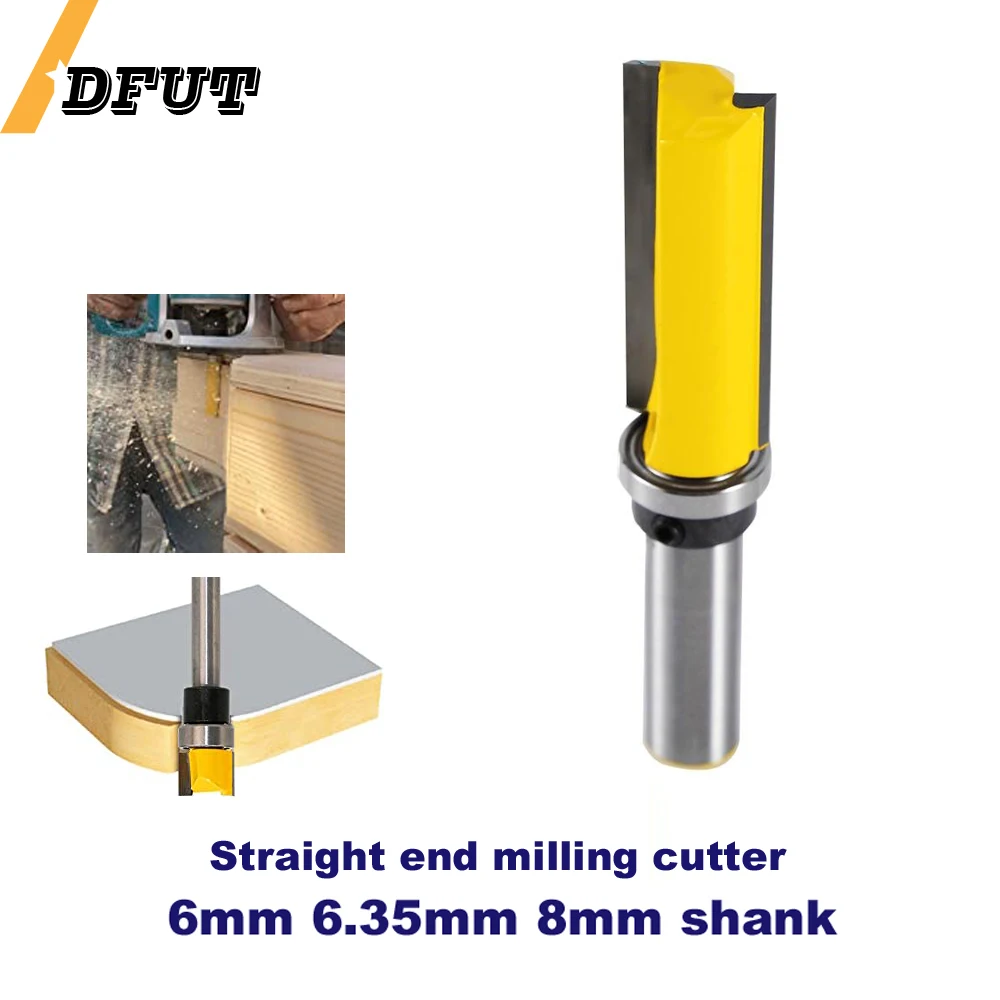 1/3pcs 6mm/6.35mm/8mm Shank Flush Trim Router Bit Blade Template Pattern Bit Bearing 1/2" Straight End Mill For Woodworking
1/3pcs 6mm/6.35mm/8mm Shank Flush Trim Router Bit Blade Template Pattern Bit Bearing 1/2" Straight End Mill For Woodworking