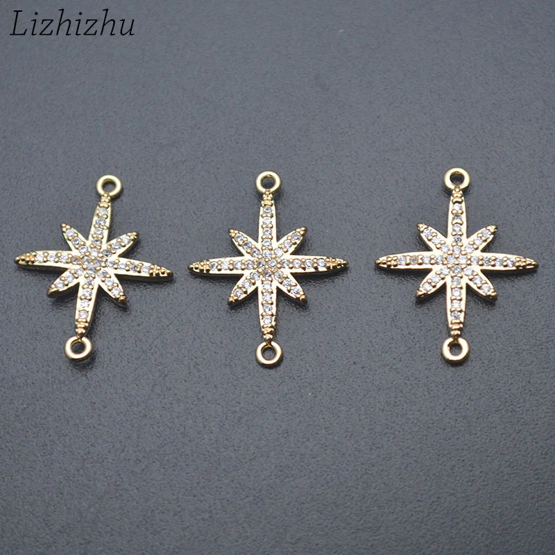 Fashion Design Anti Fading 18K Gold Electroplating Color CZ Pave Big Size Star Charms Connectors for Diy Jewelry Making 10pc
Fashion Design Anti Fading 18K Gold Electroplating Color CZ Pave Big Size Star Charms Connectors for Diy Jewelry Making 10pc