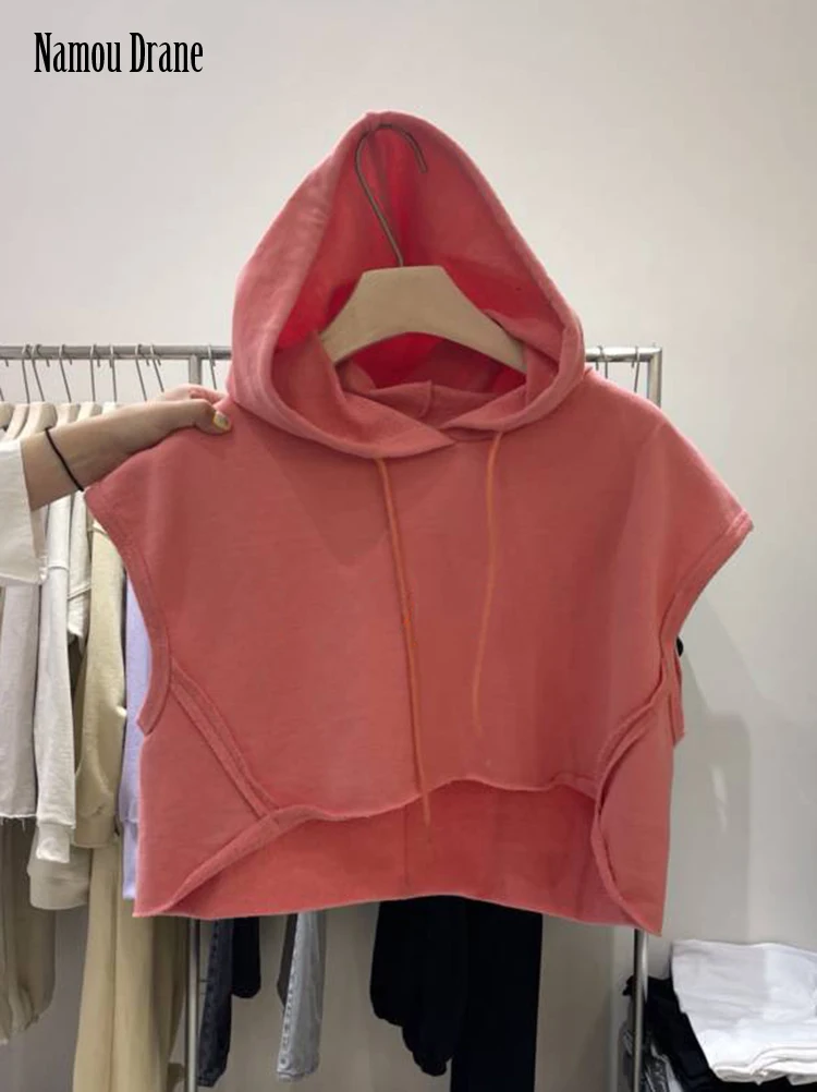 Namou Drane Korean-style Autumn 2022 New Fashion Hooded Pullover Casual Vest Women Sleeveless Short sudaderas para mujer
Namou Drane Korean-style Autumn 2022 New Fashion Hooded Pullover Casual Vest Women Sleeveless Short sudaderas para mujer