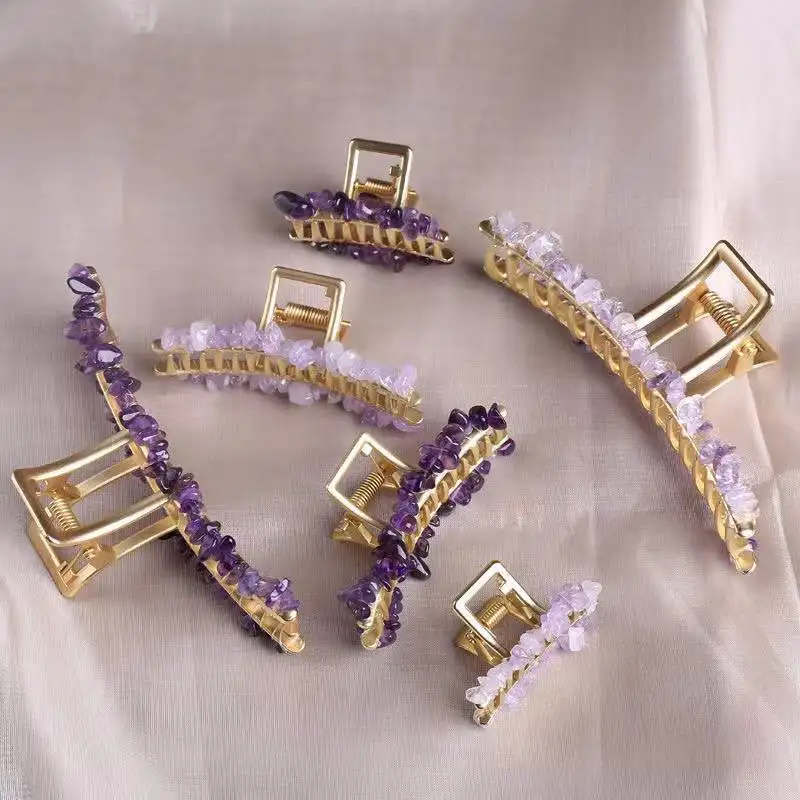 Украшение для волос из натурального фиолетового камня, Аметистовые заколки для конского хвоста, квадратные заколки для волос, женские зако...
Украшение для волос из натурального фиолетового камня, Аметистовые заколки для конского хвоста, квадратные заколки для волос, женские зако...