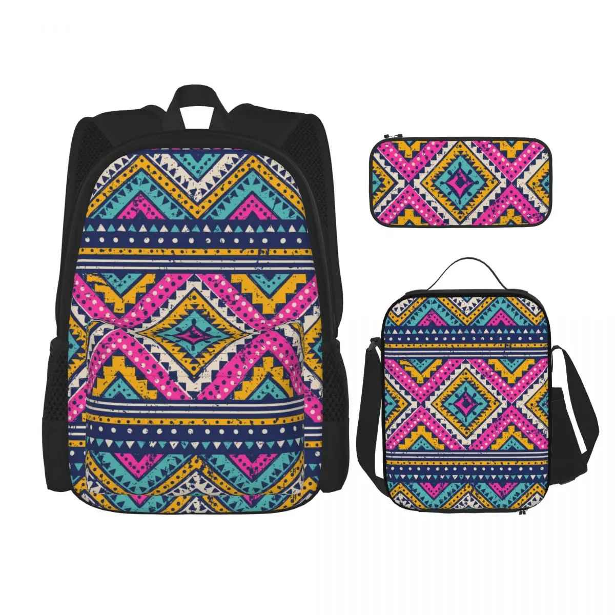 3 Pcs Set Children's Backpacks School Bag for Girls Schoolbags Lunchbox School Child With Pencil Case Multicolor Tribal Seamless
3 Pcs Set Children's Backpacks School Bag for Girls Schoolbags Lunchbox School Child With Pencil Case Multicolor Tribal Seamless