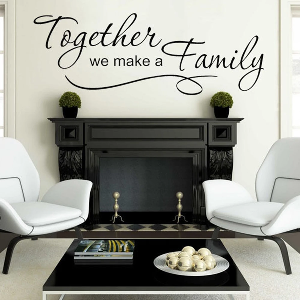 Together We Make A Family Wall Sticker Living Room Bedroom Wedding Couple House Love Quote Wall Decal Kitchen Vinyl Home Decor
Together We Make A Family Wall Sticker Living Room Bedroom Wedding Couple House Love Quote Wall Decal Kitchen Vinyl Home Decor