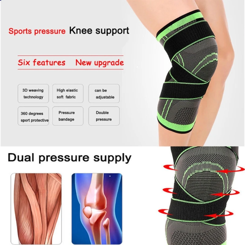

3D Weaving Sport Pressurization Knee Pad Support Brace Injury Pressure Protect