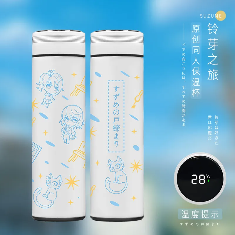 

Термос из нержавеющей стали для косплея аниме, модная Вакуумная чашка на бутылку для воды, подарок на день рождения