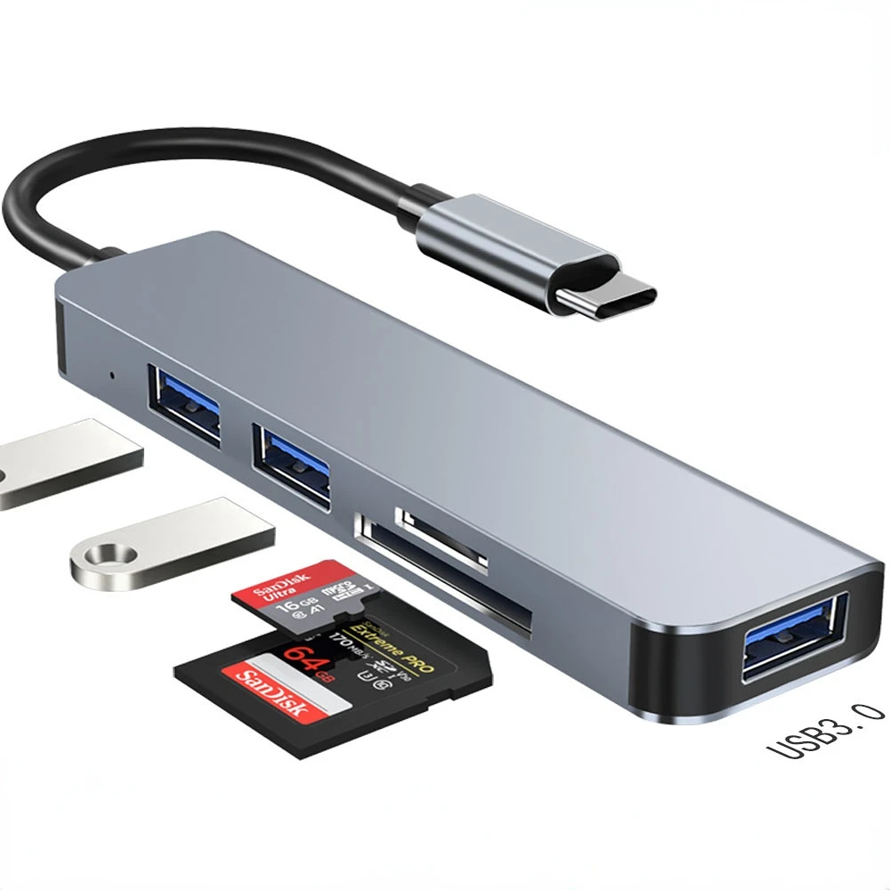 5 in 1 Usb Card Reader Type-c Hub TF Card Flash Memory USB Multi-Port Mobile Phone Computer Branch Extension Hub For Huawei IPAD
5 in 1 Usb Card Reader Type-c Hub TF Card Flash Memory USB Multi-Port Mobile Phone Computer Branch Extension Hub For Huawei IPAD