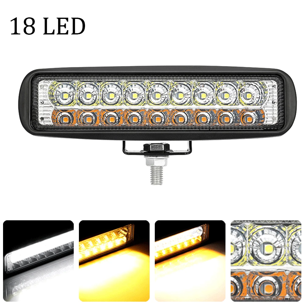 18SMD 54W Автомобильный светодиодный рабочий светильник Bar желтого и белого цветов, внедорожник, фонарь 12В-24В
18SMD 54W Автомобильный светодиодный рабочий светильник Bar желтого и белого цветов, внедорожник, фонарь 12В-24В
