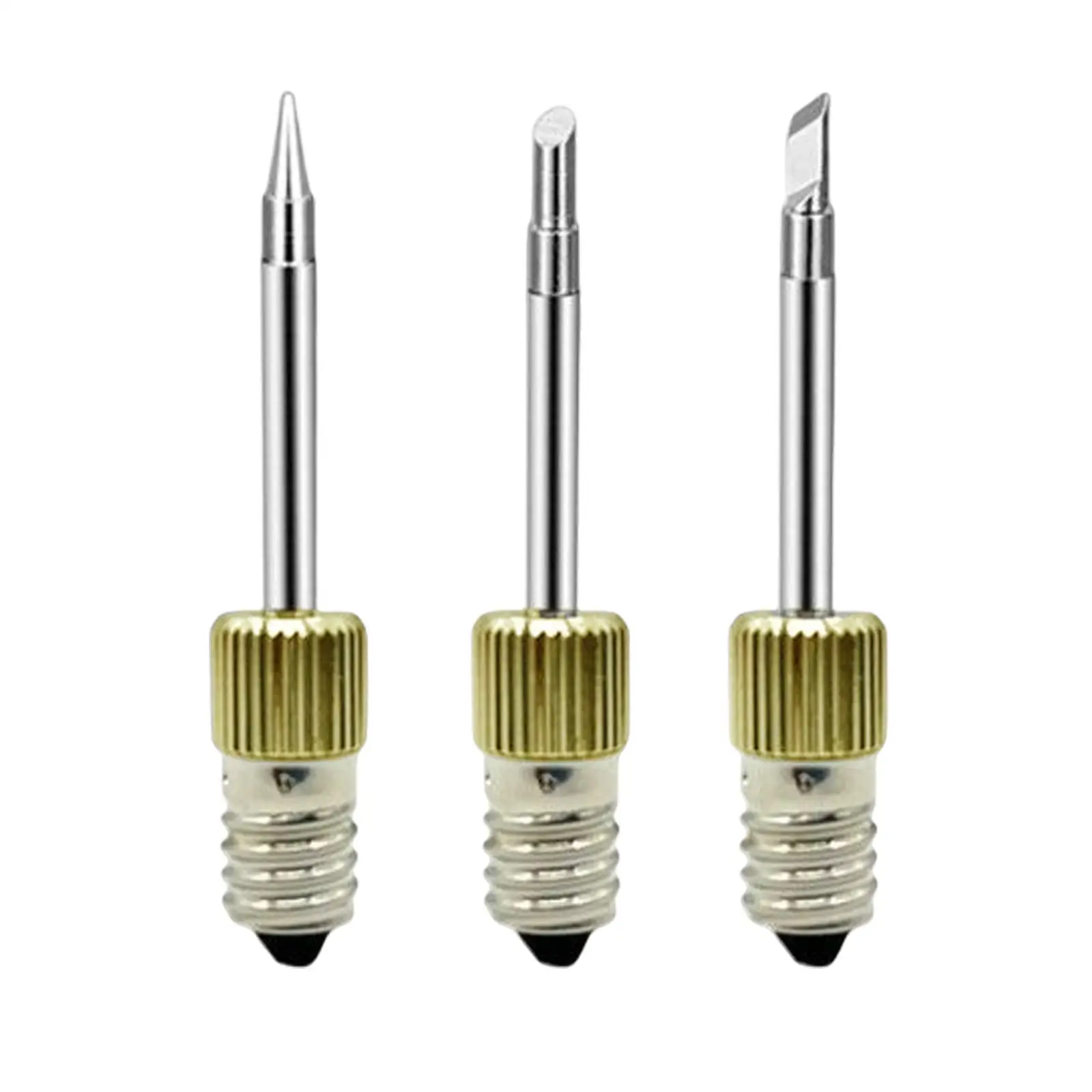 3x Electronic Soldering Iron Tips Replaceable E10 Interface Corrosion Resistant Steel Needle Soldering Tips for Outdoor Welding
3x Electronic Soldering Iron Tips Replaceable E10 Interface Corrosion Resistant Steel Needle Soldering Tips for Outdoor Welding