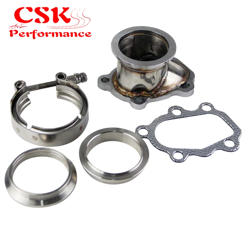 2.5" V-band Clamp Flange Turbo Down Pipe Adapter +Gasket For T25 T28 GT25 GT28 
2.5" V-band Clamp Flange Turbo Down Pipe Adapter +Gasket For T25 T28 GT25 GT28