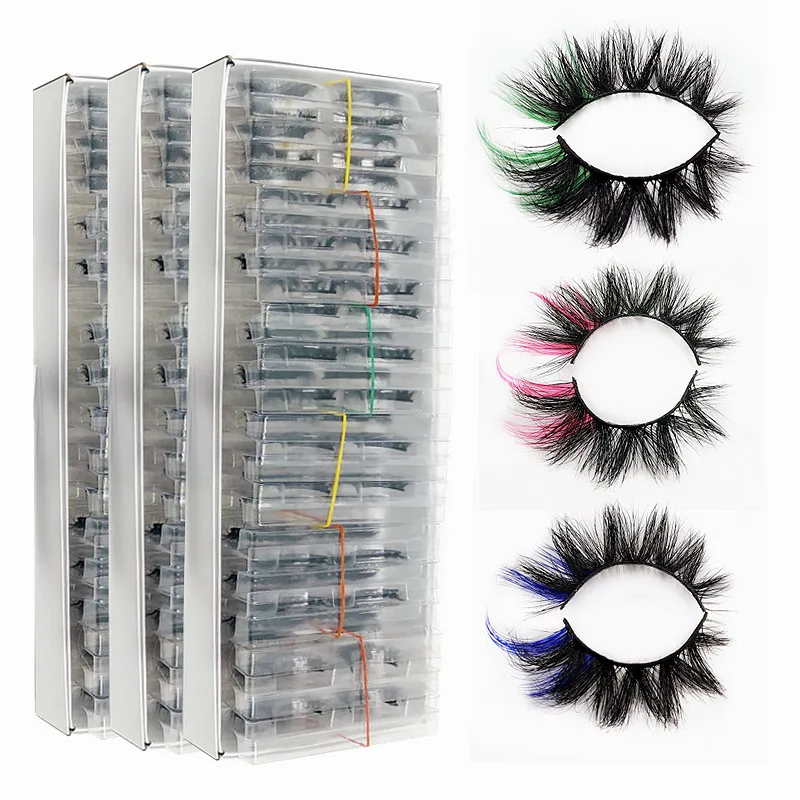 Wholesale Color Eyelashes Make up High Quality Soft Natural Mink color Lashes Fluffy lash red green color Wispy False Eyelashes
Wholesale Color Eyelashes Make up High Quality Soft Natural Mink color Lashes Fluffy lash red green color Wispy False Eyelashes