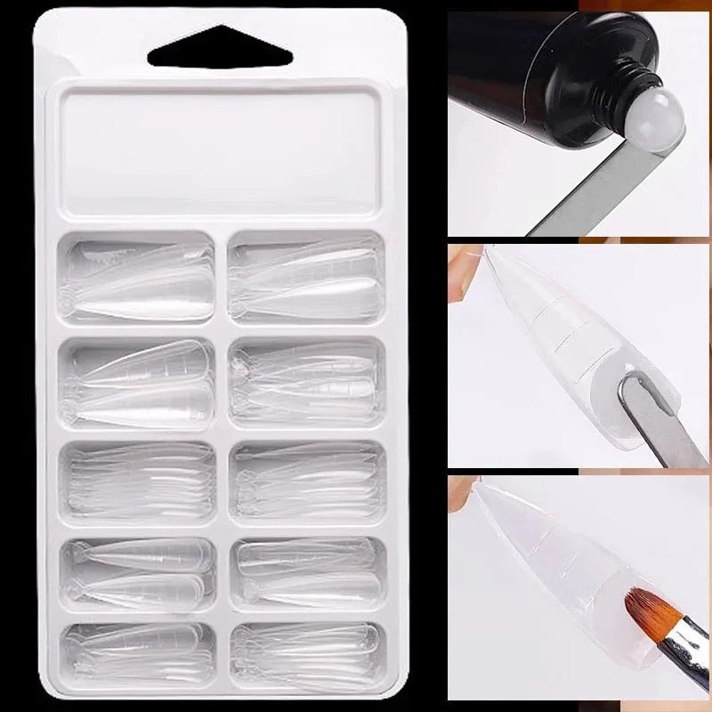 100Pcs Nails Extension Mold Full Cover Sculpted Nail Tips Quick Building Acrylic Nail French Finger Build Manicuring Tools
100Pcs Nails Extension Mold Full Cover Sculpted Nail Tips Quick Building Acrylic Nail French Finger Build Manicuring Tools