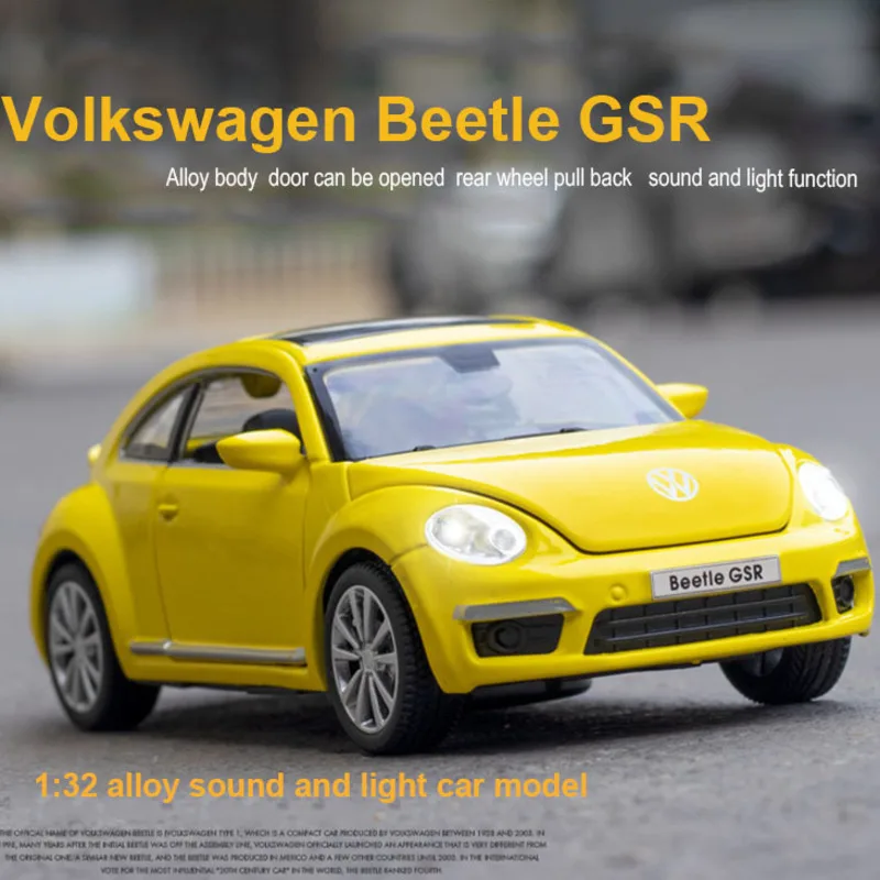 Модель автомобиля Volkswagen Beetle GSR, модель автомобиля с 4 открытыми дверями, со звуком и свесветильник, металлическая игрушка для мальчиков из сп...
Модель автомобиля Volkswagen Beetle GSR, модель автомобиля с 4 открытыми дверями, со звуком и свесветильник, металлическая игрушка для мальчиков из сп...