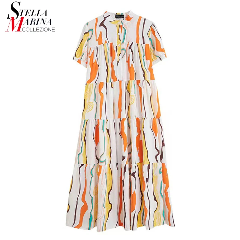 New Korean Style Multiclor Printed Summer Long Shirt Dress Short-Sleeve Straight Female Cute Wear Pastel Dress Rob Femme MJQ2025
New Korean Style Multiclor Printed Summer Long Shirt Dress Short-Sleeve Straight Female Cute Wear Pastel Dress Rob Femme MJQ2025