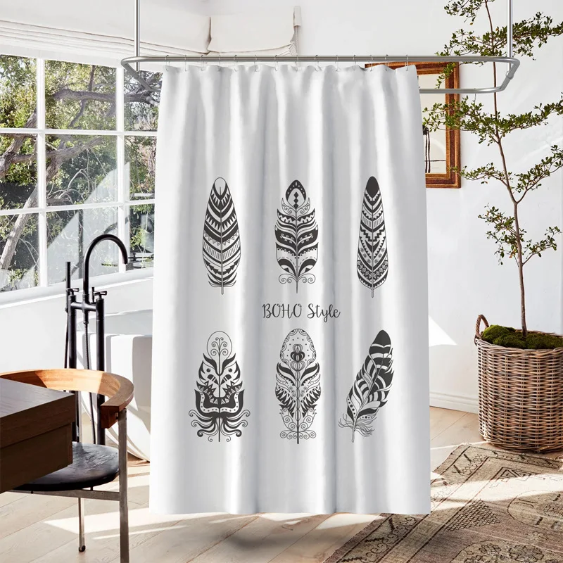 Shower Curtain Polyester Feather Series Cartoon Bohemian Painted Hotel Waterproof Personality Bathroom cortina de ducha
Shower Curtain Polyester Feather Series Cartoon Bohemian Painted Hotel Waterproof Personality Bathroom cortina de ducha