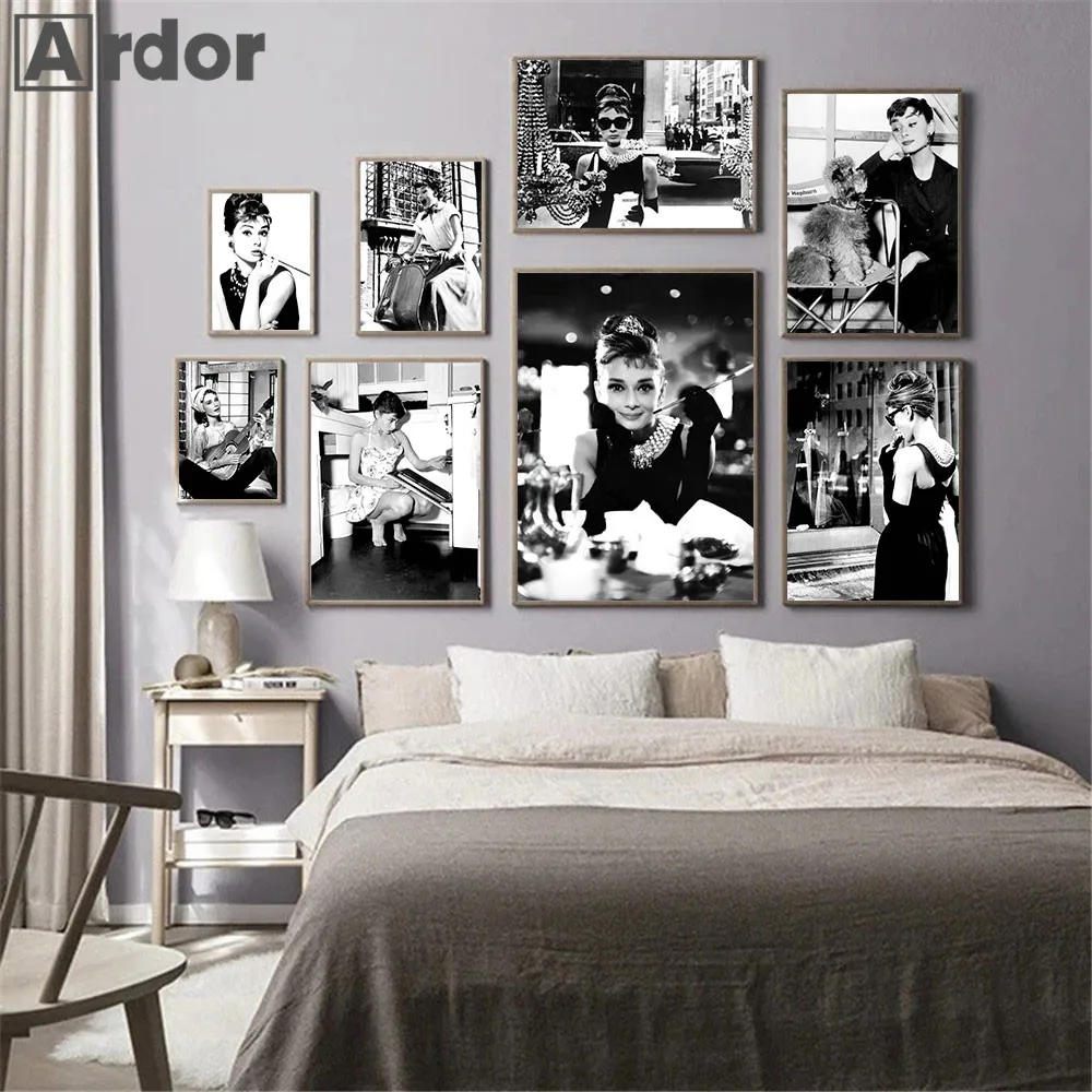 Audrey Hepburn Canvas Painting Classical Movie Star Women Poster Black And White Art Print Nordic Wall Pictures Bedroom Decor
Audrey Hepburn Canvas Painting Classical Movie Star Women Poster Black And White Art Print Nordic Wall Pictures Bedroom Decor