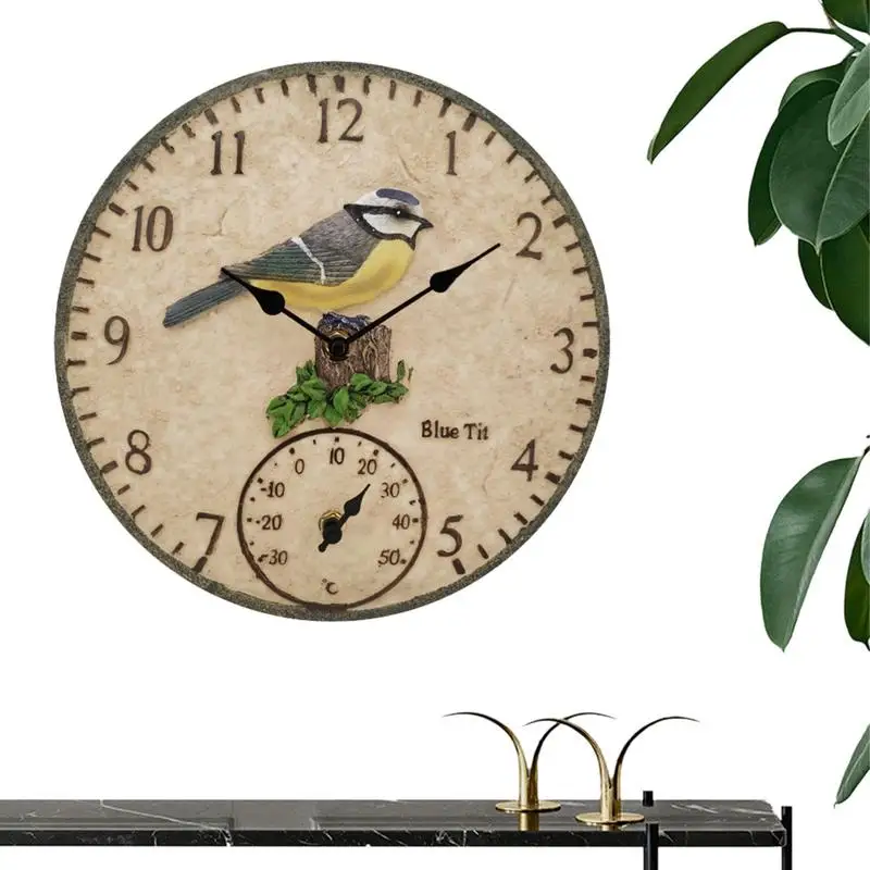 12inch Wall Clock Battery Operated Temperature Indoor Outdoor Hanging Thermometer Round Retro Home Decoration Wall Clock
12inch Wall Clock Battery Operated Temperature Indoor Outdoor Hanging Thermometer Round Retro Home Decoration Wall Clock