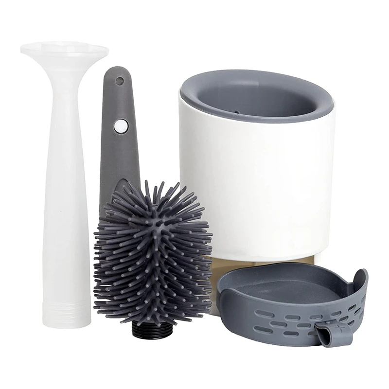 Toilet Brush,Refillable Handle Dispenses Gel Toilet Cleaner , Ventilated Holder For Sanitary Storage -Toilet Scrub Brush
Toilet Brush,Refillable Handle Dispenses Gel Toilet Cleaner , Ventilated Holder For Sanitary Storage -Toilet Scrub Brush