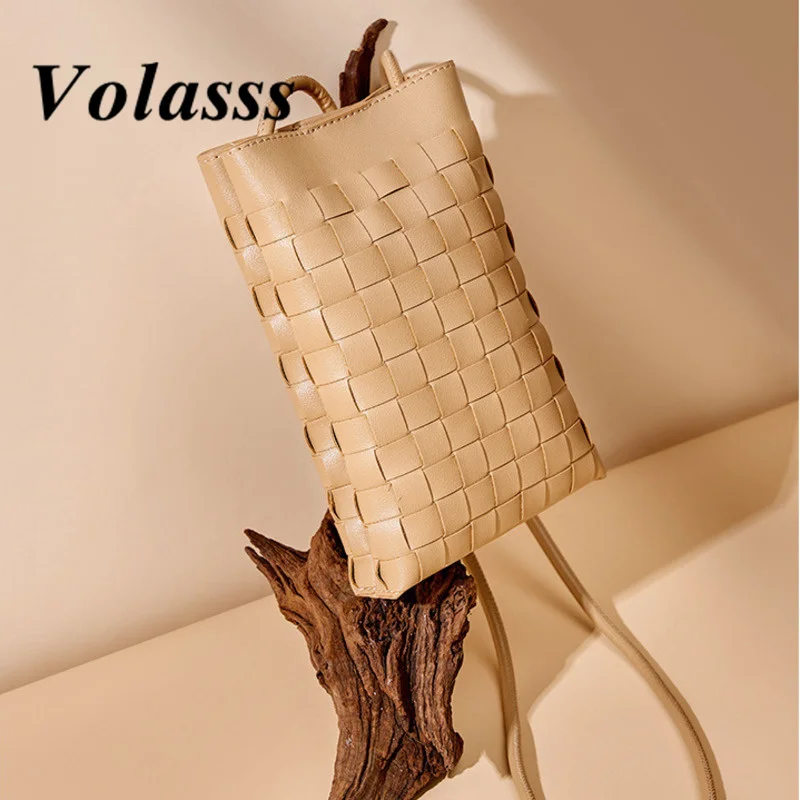 VOLASSS Fashion Handwoven Shoulder Bag For Women Small Genuine Leather Mobile Phone Bags Female New Cowhide Crossbody Bag Casual
VOLASSS Fashion Handwoven Shoulder Bag For Women Small Genuine Leather Mobile Phone Bags Female New Cowhide Crossbody Bag Casual