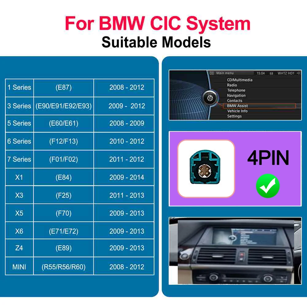 Беспроводной декодер Carplay Android для системы BMW CIC NBT ID4, поддержка системы Android Auto Mirror Link, мультимедийное воспроизведение
Беспроводной декодер Carplay Android для системы BMW CIC NBT ID4, поддержка системы Android Auto Mirror Link, мультимедийное воспроизведение
