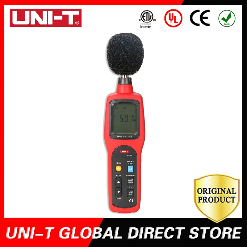 UNI-T Digital Sound Level Meter 30-130dBA Decibel Meter Professional Audio Noise Measure Device with Data Loggingg UT352
UNI-T Digital Sound Level Meter 30-130dBA Decibel Meter Professional Audio Noise Measure Device with Data Loggingg UT352