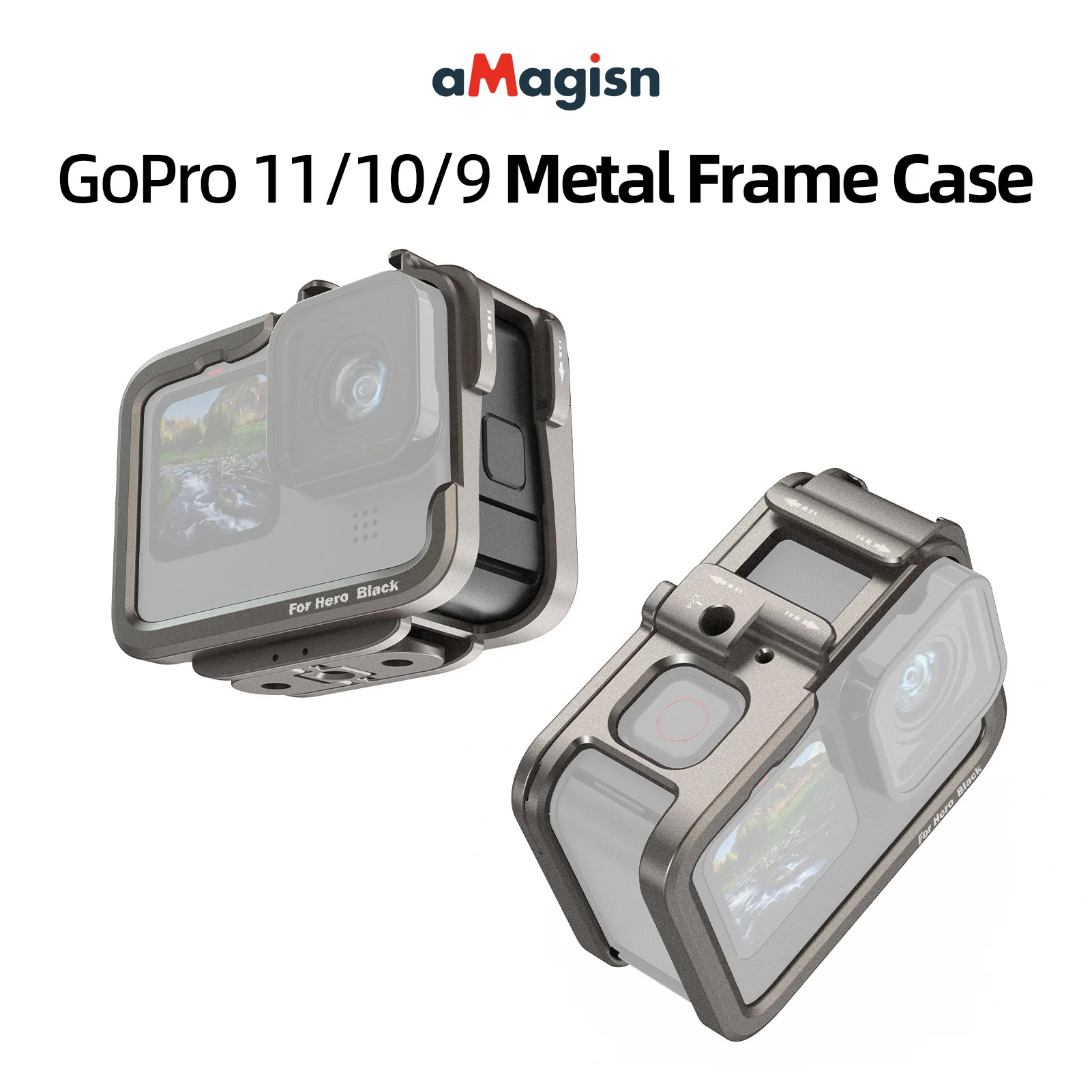 aMagisn For GoPro Hero Balck 11/10/9 Frame case ultralight metal rabbit cage protective bezel interface expansion Dual cold shoe
aMagisn For GoPro Hero Balck 11/10/9 Frame case ultralight metal rabbit cage protective bezel interface expansion Dual cold shoe