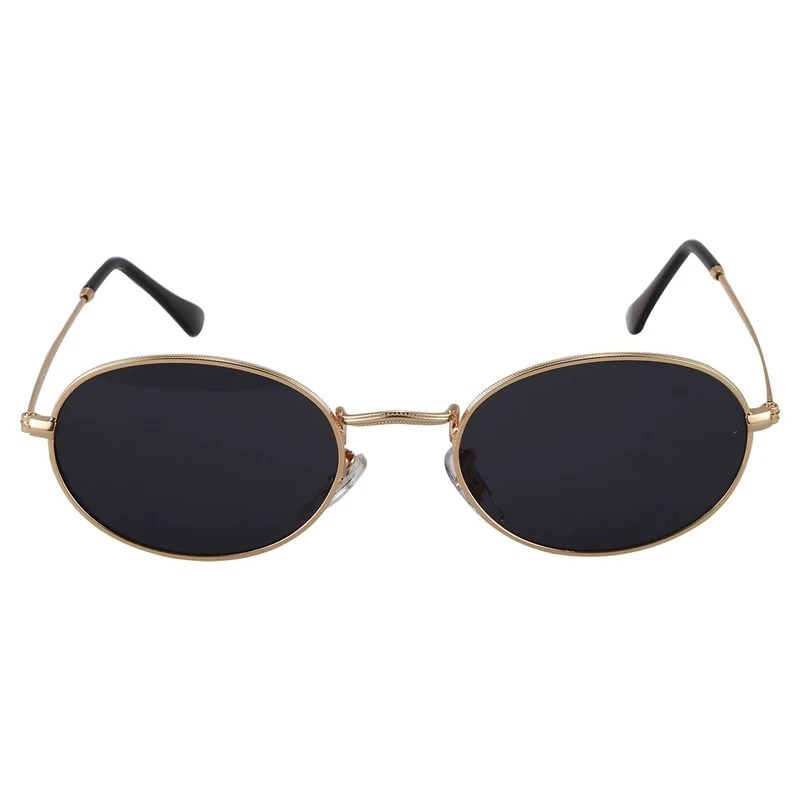 2X Oval Sunglasses Men Women Vintage Male Female Retro Sun Glasses Round Eyewear S8006 Gold Frame Black
2X Oval Sunglasses Men Women Vintage Male Female Retro Sun Glasses Round Eyewear S8006 Gold Frame Black