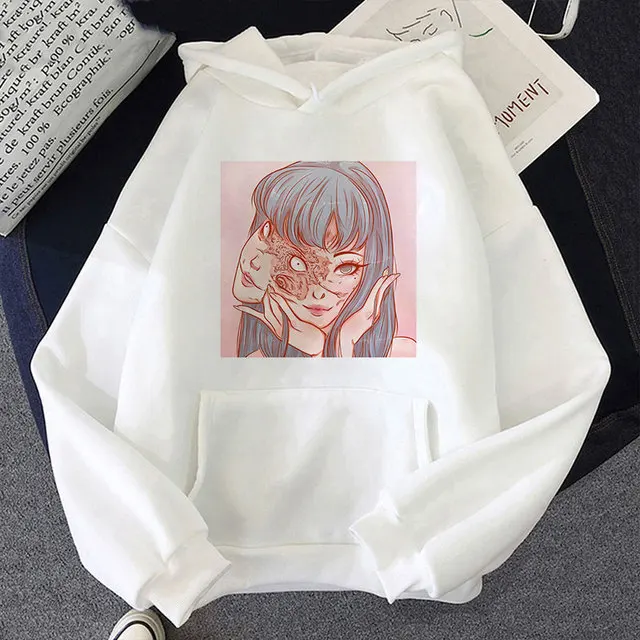 Horror Comics Junji Ito Ladies Hoodie Female Streetwear Harajuku Sweatshirt Aesthetic Grunge Winter Kawaii Hoodies Clothes Women 
Horror Comics Junji Ito Ladies Hoodie Female Streetwear Harajuku Sweatshirt Aesthetic Grunge Winter Kawaii Hoodies Clothes Women
