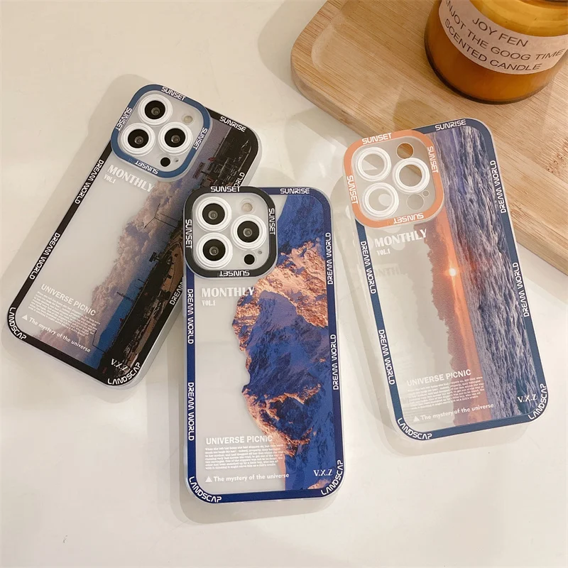 Retro Moon night Late cloud Sunrise Phone Case For iPhone 13 12Pro 11 Max XR XS Max 7 8 Plus X Protection Shockproof Soft Cover 
Retro Moon night Late cloud Sunrise Phone Case For iPhone 13 12Pro 11 Max XR XS Max 7 8 Plus X Protection Shockproof Soft Cover