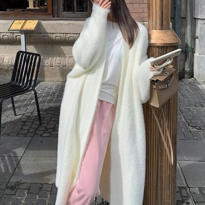 Осенне-зимний длинный кардиган, женский элегантный повседневный свободный Женский вязаный свитер с длинным рукавом, пальто, новая женская верхняя одежда
Осенне-зимний длинный кардиган, женский элегантный повседневный свободный Женский вязаный свитер с длинным рукавом, пальто, новая женская верхняя одежда