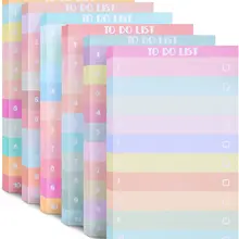 50 Sheets To Do List Sticky Notes Multicolors Lined Sticky Notes Portable Sticky Notes Memo Pad Notepad kawaii stationery